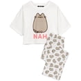 thumbnail image 1 of Pusheen - Set de Pijama Largo Nah para Mujer (Blanco, Gris), 1 of 2