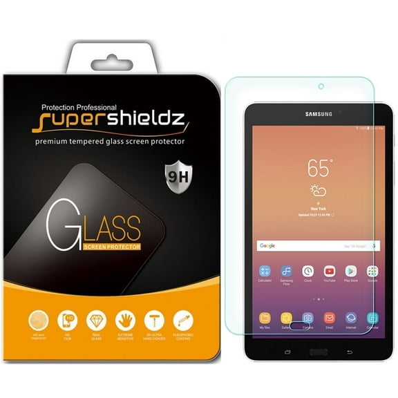 [2-Pack] Supershieldz for Samsung Galaxy Tab A 8.0 inch (2017) [SM-T380] Screen Protector, Tempered Glass Screen Protector, Anti-Scratch, Anti-Fingerprint, Bubble Free