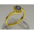 thumbnail image 2 of LBG British Made 14k Yellow Gold Natural Tanzanite Womens Statement Ring - 33 size options - Size 6.5, 2 of 5