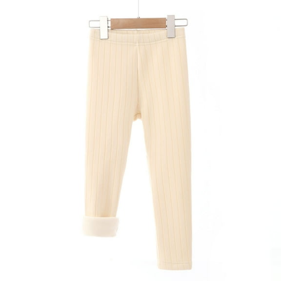 KVPLBQFD Low Rise Leggings Toddler Leggings 4t Winter Leggings Tights Burgundy Tights Boy Clothes 12-18 Months Teen Girl Clothing Fleece Lined Yoga, Beige 3-4 Years