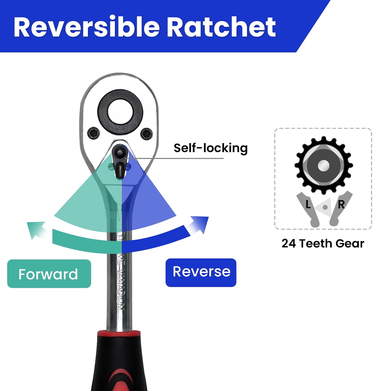 108 Pcs Mechanic Socket Tool Kit，CR-V Steel Metric and Standard 1/4" & 1/2" Ratchet set, Universal Joint, Extension Bars,Adapter,Ratchet Wrench,Socket Set for Car