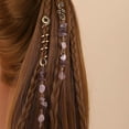 thumbnail image 3 of Eoperou Dreadlock Beading Jewelry Ethnic Anti-slip Individual Natural Stone Vintage Style Hair Decoration Alloy Twirled Braided Hair Headgear Hair Accessory, 3 of 8