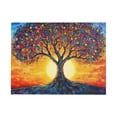 thumbnail image 2 of CozyNet Serene Glowing Tree Symbolizing Eternal Life Under A Vibrant Sunrise Wall Art Prints With Frame Canvas Perfect for Living Room & Bedroom, Ready to Hang, Wall Decor 12"x16", 2 of 10