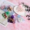 thumbnail image 5 of 50 Pcs Organza Jewelry Pouch Snow Yarn Fabric Drawstring Gauze Bag Mini, 5 of 6