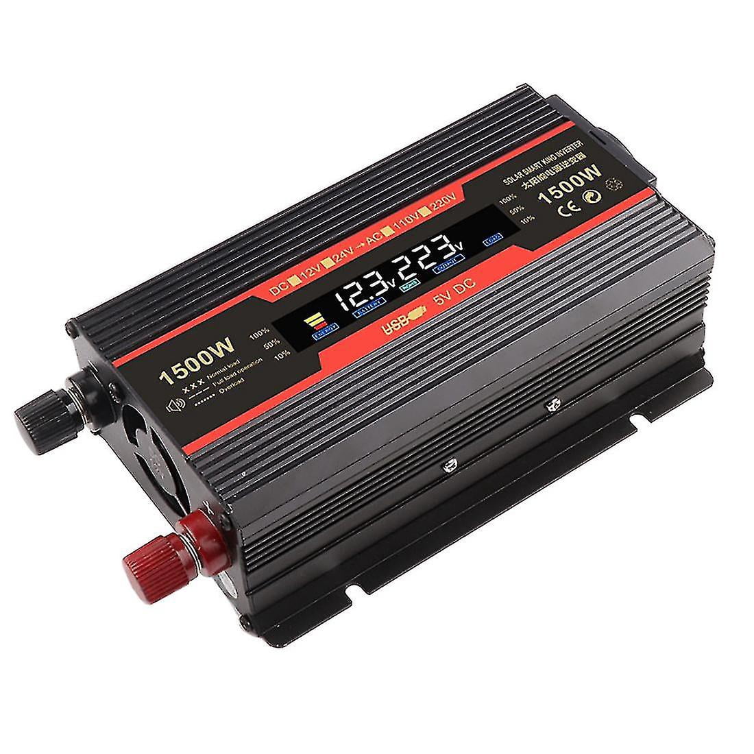 Car Inverter 1500w Dc 12v To Ac 220v Power Inversor 2usb Portable Converter Eu Socket Car Converter