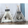 thumbnail image 4 of Pet Teepee, Dog And Cat Bed, Pet Houses With Thick Cushion Jd5, 4 of 5
