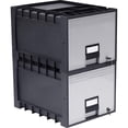 thumbnail image 3 of HomeStock Rustic Ranch Stackable Archive Box with Lock, 12.75" H x 14.25" W x 18" D, Heavy Duty Plastic, Moisture Resistant Design, 3 of 5