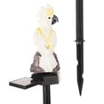 thumbnail image 2 of Estatua solar para jardín, luz de patio, figura decorativa de loro para exteriores, adorno de loro, 2 of 2