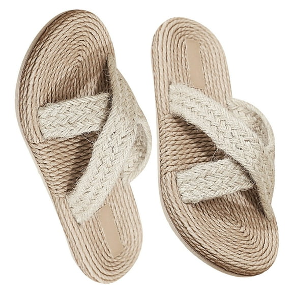 1 Pair Household Breathable Slippers Indoor Slippers Japanese Style Sandals