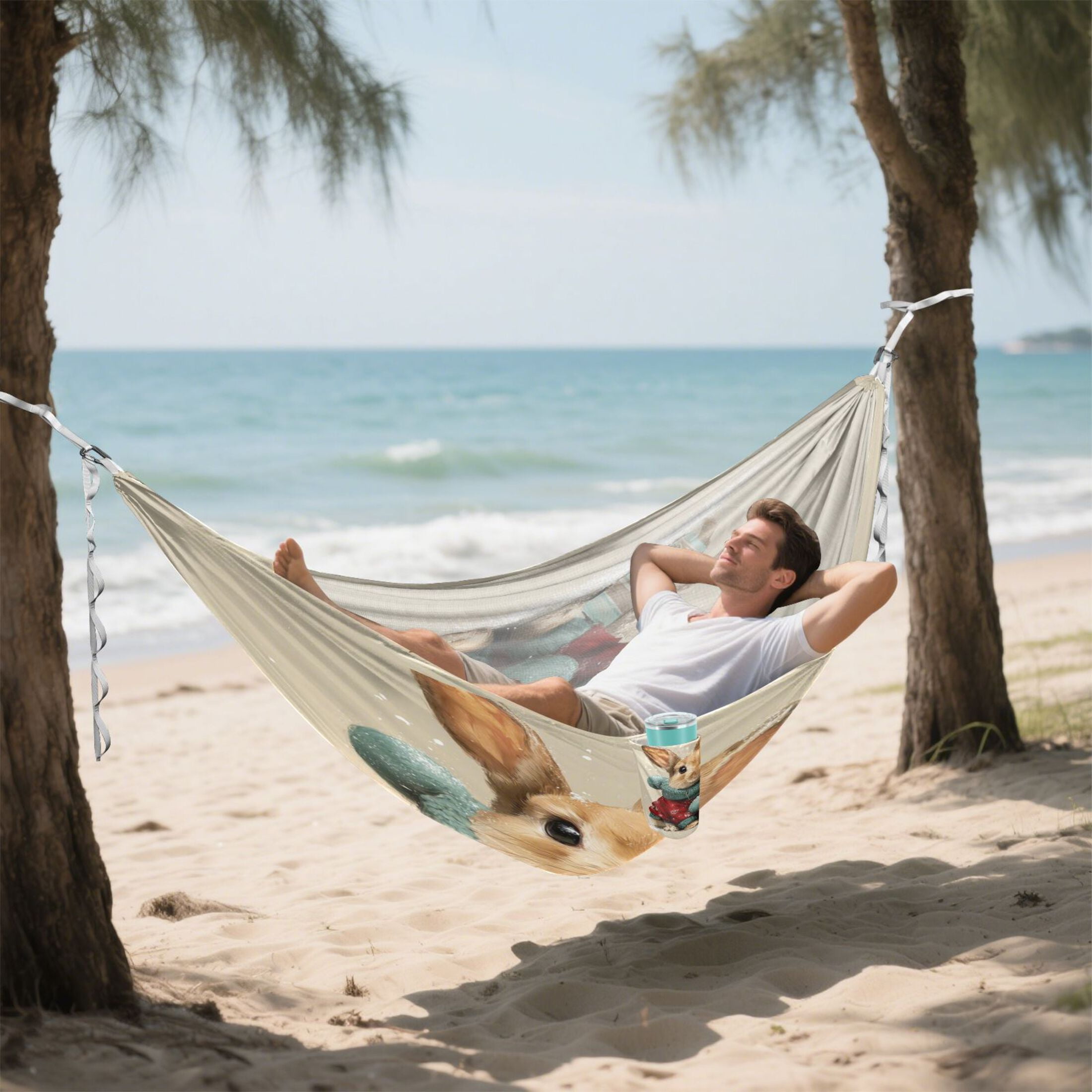 Hammock Camping Hammock Nylon Portable Hammock Travel Camping Hammock Christmas Rabbit