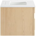 thumbnail image 4 of Meridian Furniture 24" Natural Engineered Stone Wall Mounted Bathroom Vanity, 4 of 16