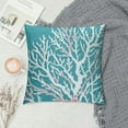 thumbnail image 2 of Creowell Teal Starfish Pillow Covers Summer Coastal Coral Throw Beach Nautical Square Pillowscase Modern Cushion Case Decor for Home Sofa CouchBedroom Living Room White, 2 of 5