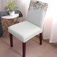 thumbnail image 3 of Chair Covers for Dining Room Set of 4,Christmas Pine Leaves Stretch Seat Protector Removable Washable Chairs Slipcovers for Kitchen Banquet Wedding Hotel,Winter Berries Hazelnuts, 3 of 6