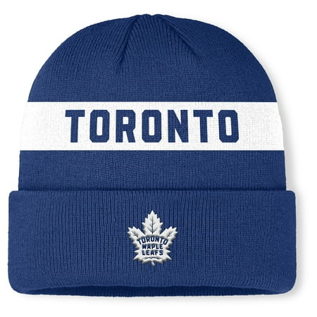 Men s Fanatics Blue Toronto Maple Leafs Authentic Pro Rink Cuffed Knit Hat
