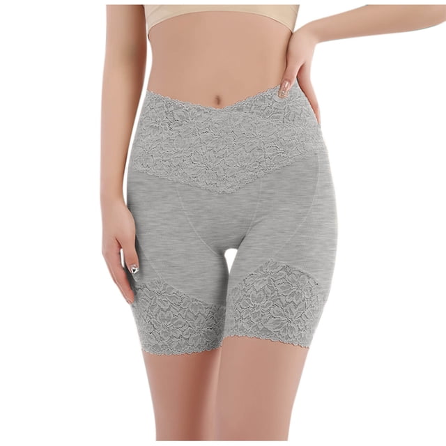 Boxers, Womens Solid Color Lace High Waist High Elasticity Lift Buttocks Cultivate Oneself Boxers Leggings