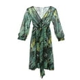thumbnail image 5 of Robe Maxi Boho Manches Longues Col en V Tunique Ample Robes Caftan Femmes Plage Vacances Robe Longue Robes d'Été Grande Taille, 5 of 5