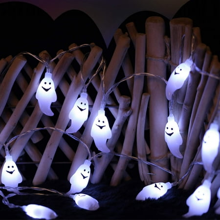 Halloween String Lights, 30 LED 11.48ft Wire Jack-O-Lantern Ghost Horrific Themed Lights for Halloween Decorations, Christmas, Indoor Outdoor, Cosplay Parties, Holiday, Home Decorative Ideas
