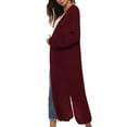 thumbnail image 2 of Ochine Women Long Sleeve Open Front Lightweight Sweater Cardigan Soft Comfy Long Drape Duster Coat with Pockets, S-2XL, 2 of 2