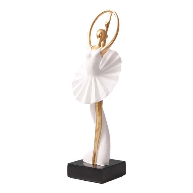 Estatuilla de Bailarina de Resina BLESIY Escultura de Ballet Decoración de Gabinete Estilo C