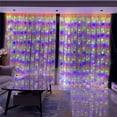 thumbnail image 2 of Christmas Decoration for Home Curtain LED String Lights Remote Control Wedding Fairy Garland Light for Bedroom Outdoor Home, 2 of 5