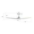 thumbnail image 6 of 56" 3 Blades Smart Wifi Ceiling Fan with Light and Remote 10 Speeds, 6 of 8