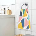 thumbnail image 3 of Yayeee 100% Cotton Hand Towels for Bathroom 16" x 28" Soft Absorbent Kitchen Towel, Red Triangles, 3 of 7