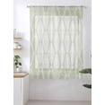 thumbnail image 2 of Sheer Curtains 63 Inch Length, Sage Green Semi Sheer Curtains Light Filtering Window Treatment, Vintage Elegant Abstract Art Privacy Voile Drapes for Living Room Bedroom 52x63 Inch, 2 of 7