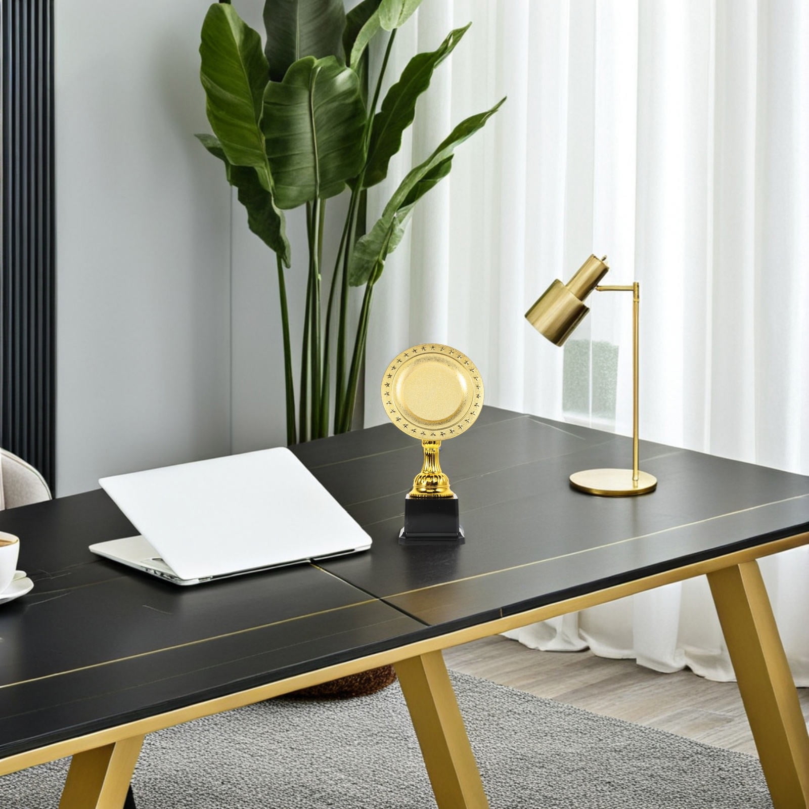 FUEENIRVA Golden Trophy 1Set For Award Plates And Winner Trophies