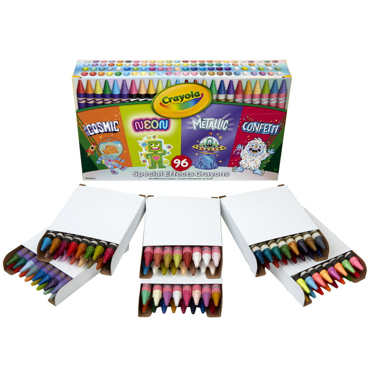 Trail Maker Wholesale Bright Wax Coloring Crayons in Bulk 96 Pack Crayons, 5 per Box in Assorted Bundle Art Sets (96 Pack)