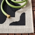 thumbnail image 4 of SAFAVIEH Courtyard Amanda Geometric Indoor/Outdoor Runner Rug, 2'3" x 14', Black/Beige, 4 of 10