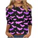 thumbnail image 2 of Ailaofu 3/4 Length Sleeve Women Tops Crew Neck Blouses Dressy Casual Summer T Shirts Loose Fit Business Work Clothes, 2 of 4