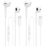 USB C Headphones for iPhone 17 16 15, Wired Earbuds with Microphone & Volume Control, Nosie Reduction Headset, iPhone Earphones Wired for Apple, Android, iPad,Galaxy S25 S24 Ultra, Pixel 9 【2 Packs】