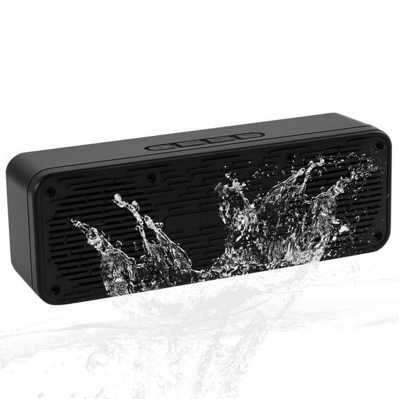 Bluetooth Speaker Wireless IP67 Waterproof  Dustproof Portable Speaker with Lights 15W Loud Stereo Sound  BT5.2 Home Party Outdoor Beach (Black)