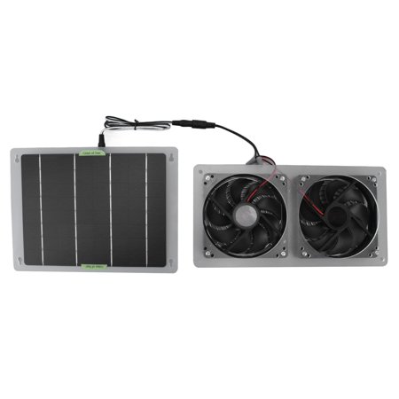 Eco-Friendly 100W Portable Solar Panel with Dual Fan for Greenhouses and Sheds