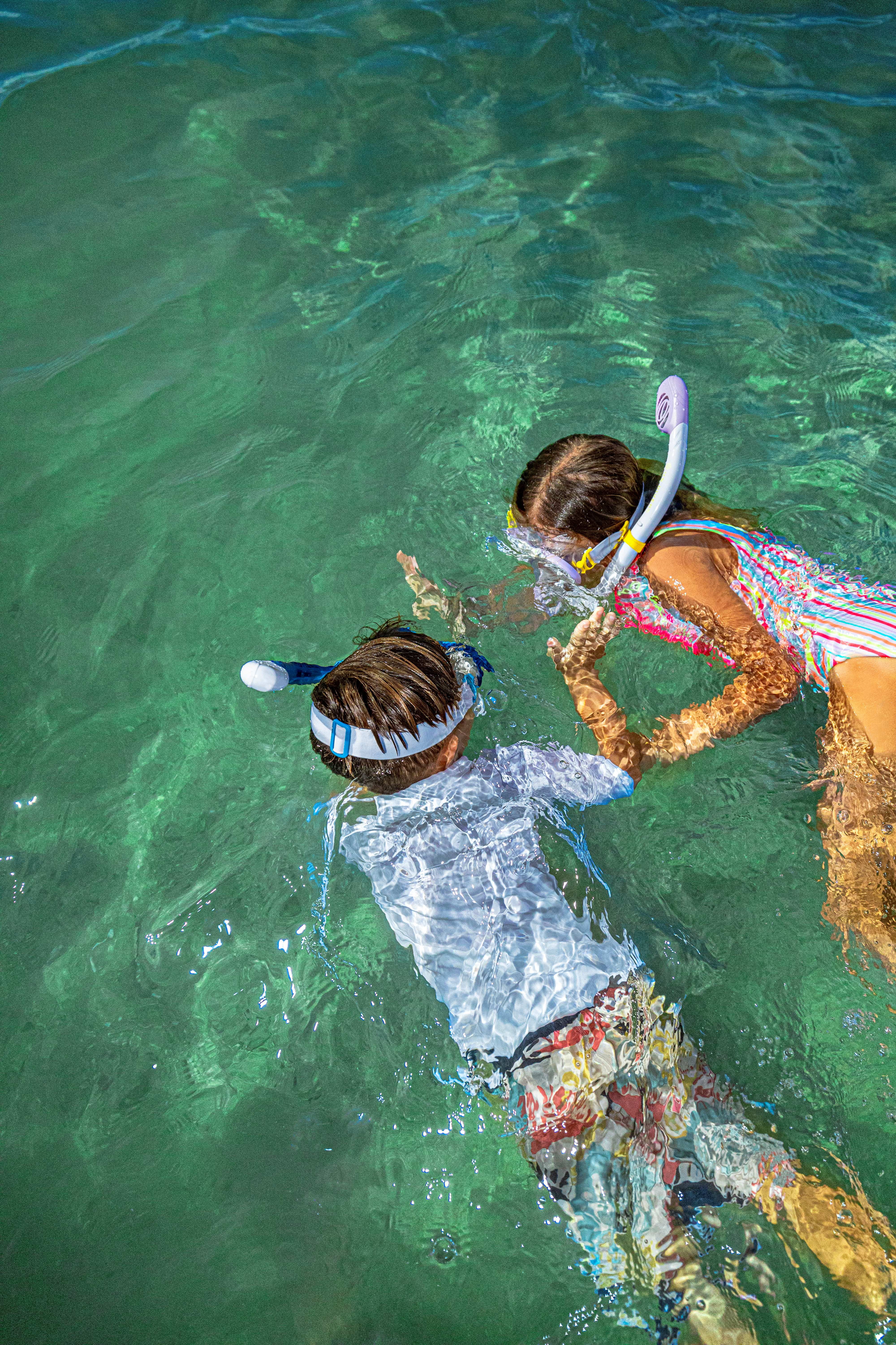 (2 pack) U.S. Divers Toucan Junior Snorkel Mask (White & Purple)