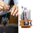 thumbnail image 1 of QualitChoice Bartender Kit with Stylish Bamboo Stand Stainless Steel Cocktail Shaker Set for Mixed Drink, 1 of 6