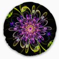 thumbnail image 3 of Designart Ideal Digital Art Flower in Purple Yellow - Floral Throw Pillow - 18x18, 3 of 5