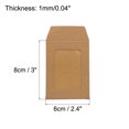 thumbnail image 2 of Uxcell 3'' Clear Single Sided Mailing Photos Full Face Window Envelopes, Brown 10 Pack, 2 of 5