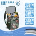 thumbnail image 6 of Tropical Flower and Leaves Nature Inspired Insulated Cooler Backpack - 20L Soft Cooler with Padded Straps, 6 of 6
