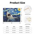 thumbnail image 2 of Naloa Vintage Starry Sky Shark Print Canvas Bathroom Wall Art,Bathroom Wall Art Decoration, Canvas Poster Prints,Decorative Paintings for Living Room, Bathroom, Kids Room, 2 of 6