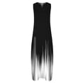 thumbnail image 4 of Ayolanni V-Neck Classy Dresses for Women Vacation Black Sleeveless Ombre Maxi Dresses Party Dresses for Teens 3x, 4 of 5