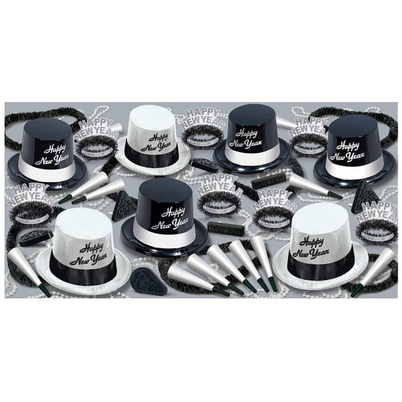 Beistle Black and White Legacy Party Favors, 1 Assortment Per Package