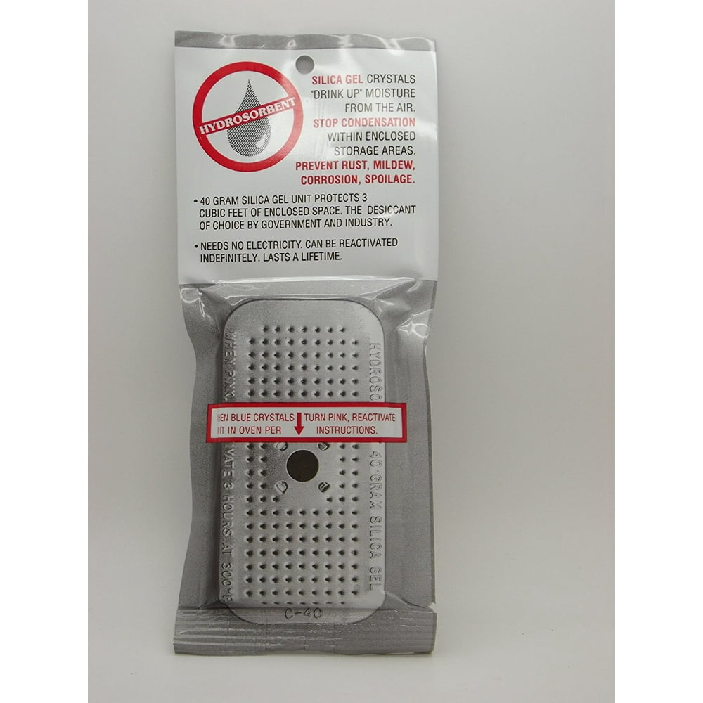 4 Silica Gel 40 Gram Canisters Desiccant Dehumidifying Drying Unit