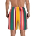 thumbnail image 3 of Naloa Vertical Stripes Men's Beach Shorts, Surfing shorts, Swim trunks, Quick Dry Swim Trunks for Surfing Beach Fun - Medium, 3 of 9