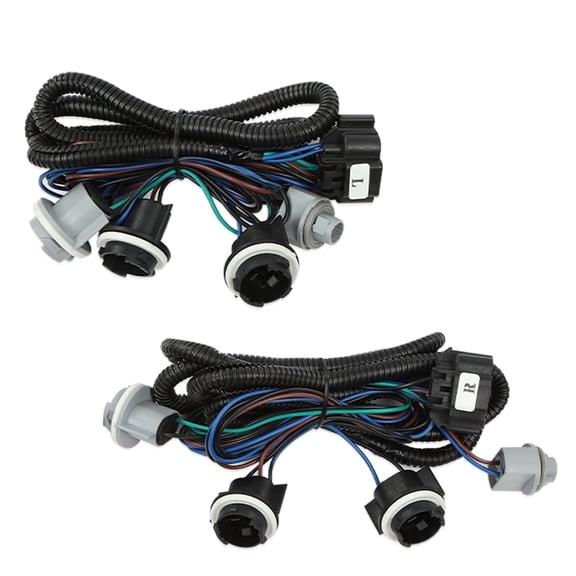 PIT66 Tail Light Harness Pair LH & RH Fit for Chevy Silverado 1500 1500HD 2500HD 3500 2003-2007 16531401, 16531402