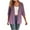Purple., variant on Akafmk Summer Plus Size Cardigans for Women,Lightweight Open-Front Cardigan,Women's Fashion Casual Printed 3/4 Sleeved Shirt Cardigan Loose and Casual Tops Loose Cover Up Jackets Tops