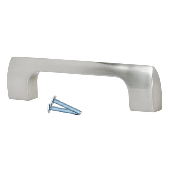 25 Pack Modern Style 5-1/32" (128mm) Inch Center To Center, Overall Length 5-3/4" Brushed Nickel, Cabinet Hardware Pull / Handle