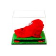 thumbnail image 3 of Versatile Deluxe Clear Acrylic Display Case - Small Rectangle Box Red Risers Turf Base 8.75" x 7.75" x 7" (A006-RR), 3 of 7