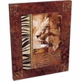 thumbnail image 2 of Traditional Tribal Textured Safari Lion Africa Zebra Pattern Tan & Brown Canvas Art by Pied Piper Creative, 2 of 3