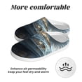 thumbnail image 6 of Wukai Fantasy Swan Yacht Design Print Women's Indoor Bedroom Slipper Slip On Shoes, Unisex House Shoes with Anti-Skid Sole for Men, Gift for Women Men-39/40, 6 of 7